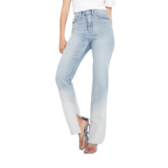 GOOD AMERICAN Good Boy Straight Denim Jeans 6/28 NWT - Picture 15 of 16